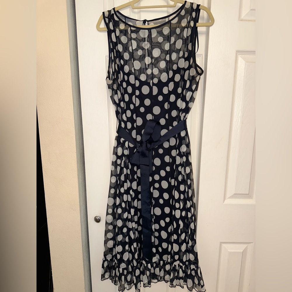 Sheer Navy Blue Dress